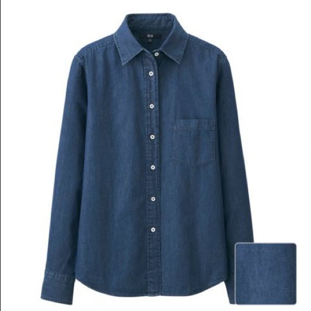 Uniqlo chambray longsleeve shirt